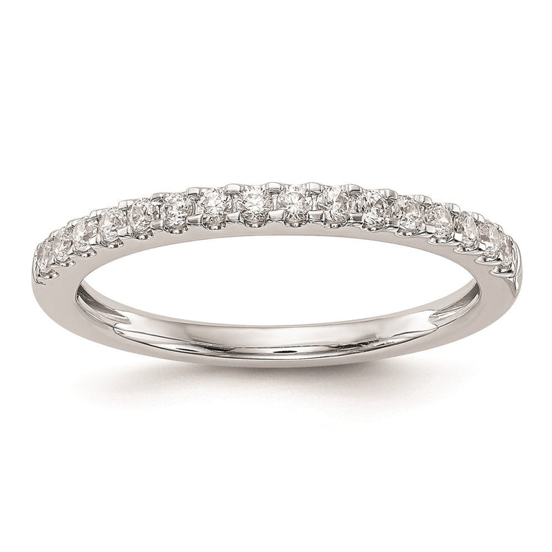 14K Weißgold Ehering mit natürlichen Diamanten