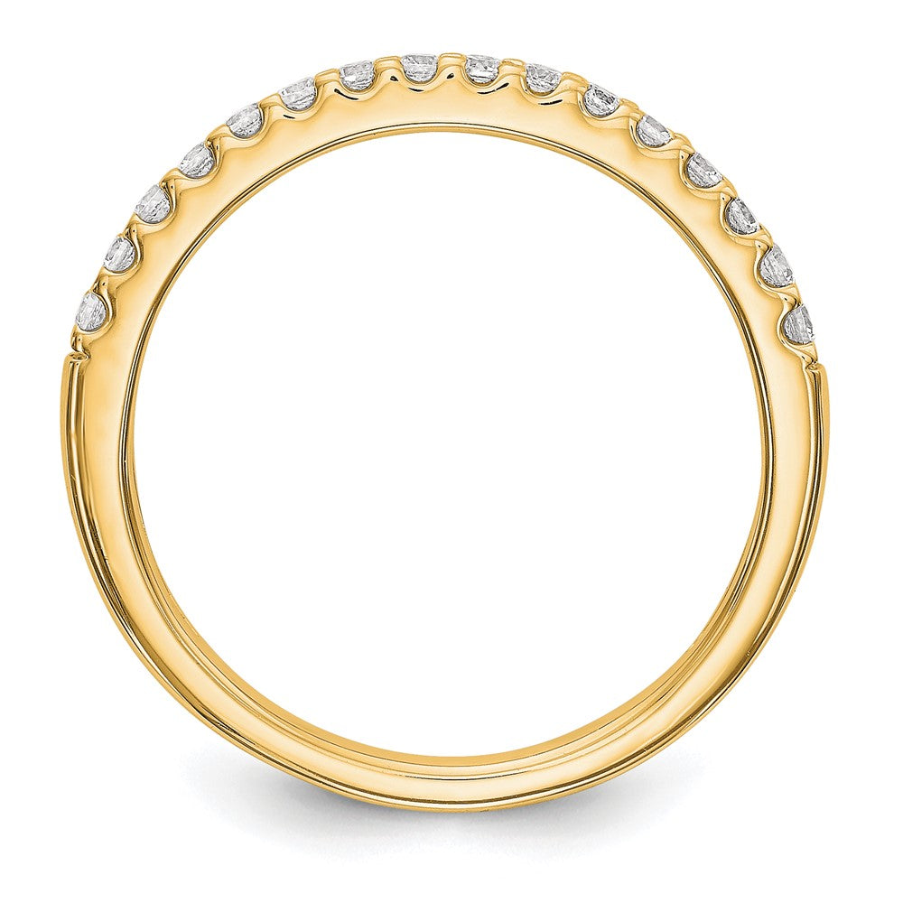 14K Gelbgold Ehering mit echten Diamanten
