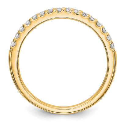 14K Gelbgold Ehering mit echten Diamanten