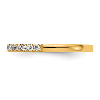 14K Gelbgold Ehering mit echten Diamanten