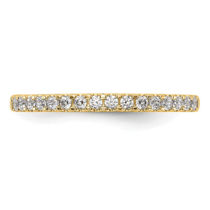 14K Gelbgold Ehering mit echten Diamanten