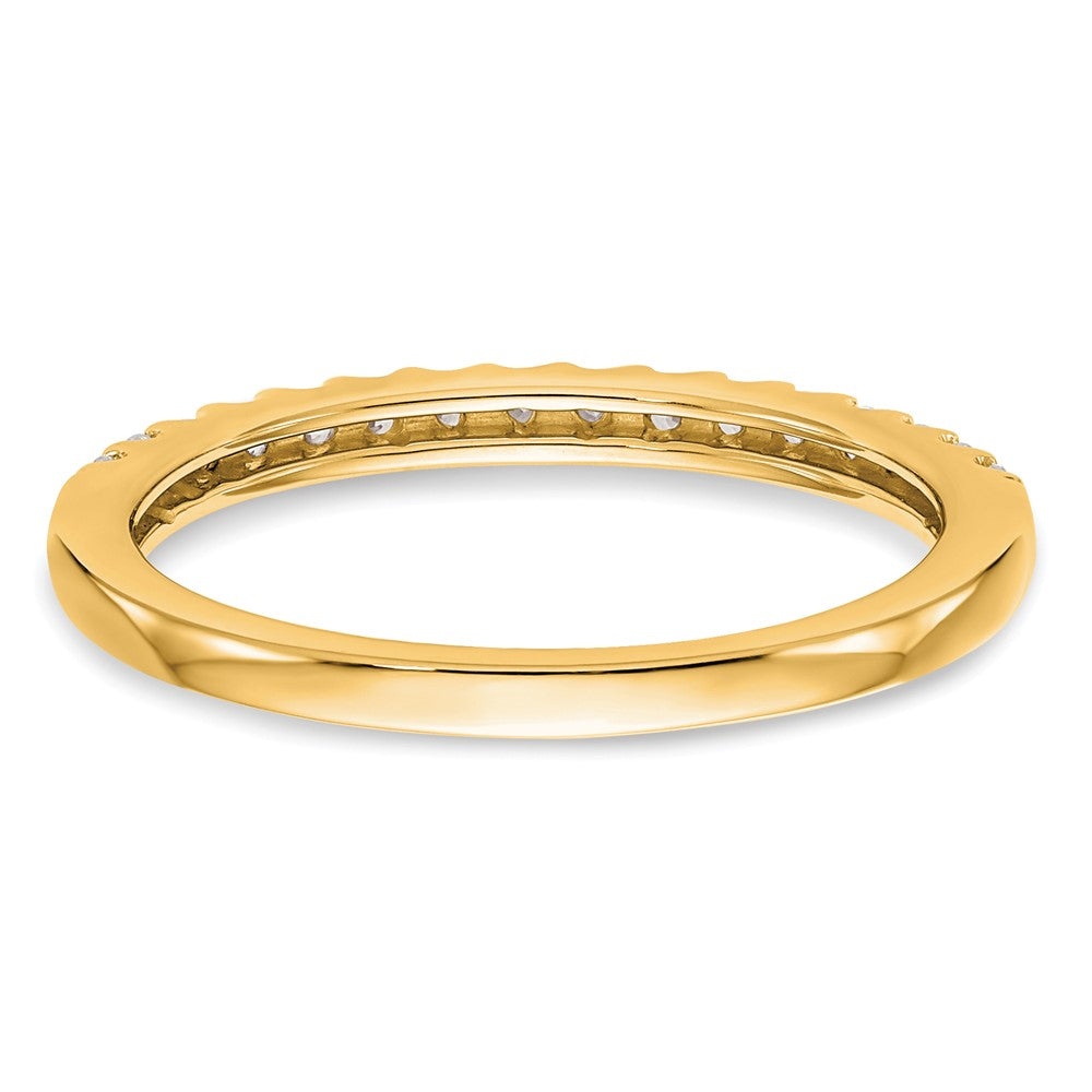 14K Gelbgold Ehering mit echten Diamanten