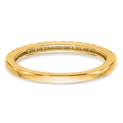 14K Gelbgold Ehering mit echten Diamanten