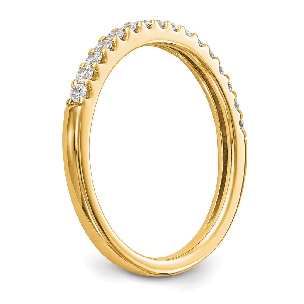 14K Gelbgold Ehering mit echten Diamanten