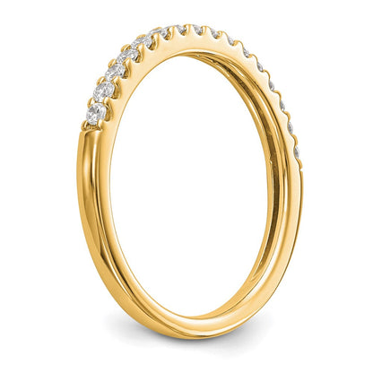 14K Gelbgold Ehering mit echten Diamanten