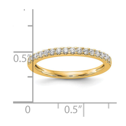 14K Gelbgold Ehering mit echten Diamanten