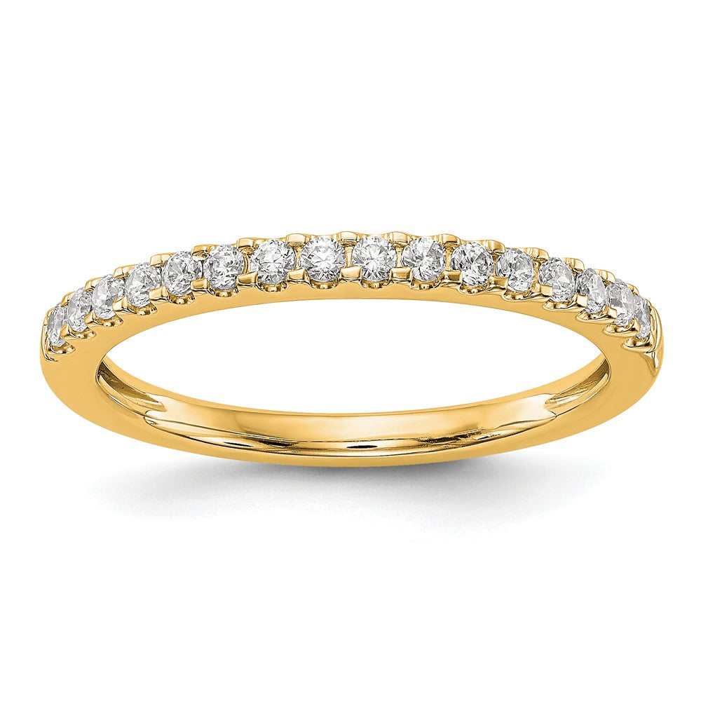 14K Gelbgold Ehering mit echten Diamanten