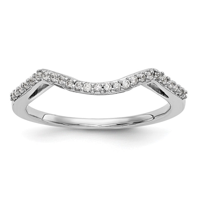 14K Weißgold Diamant-Trauring