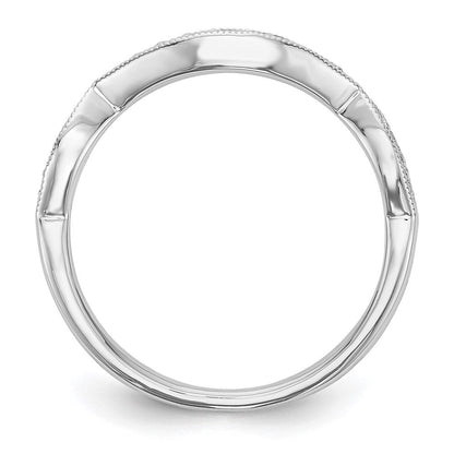 14K Weißgold Diamant-Trauring