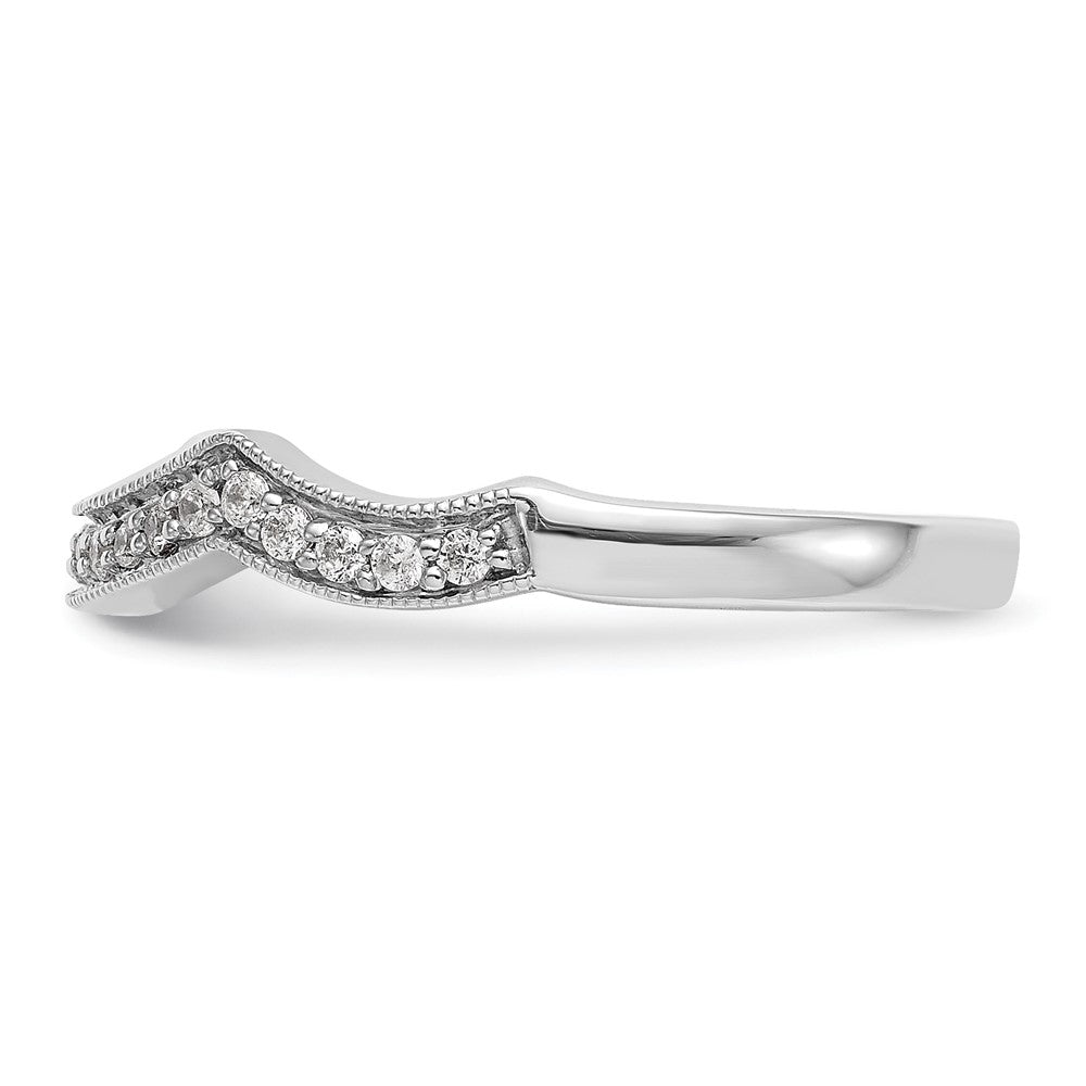 14K Weißgold Diamant-Trauring
