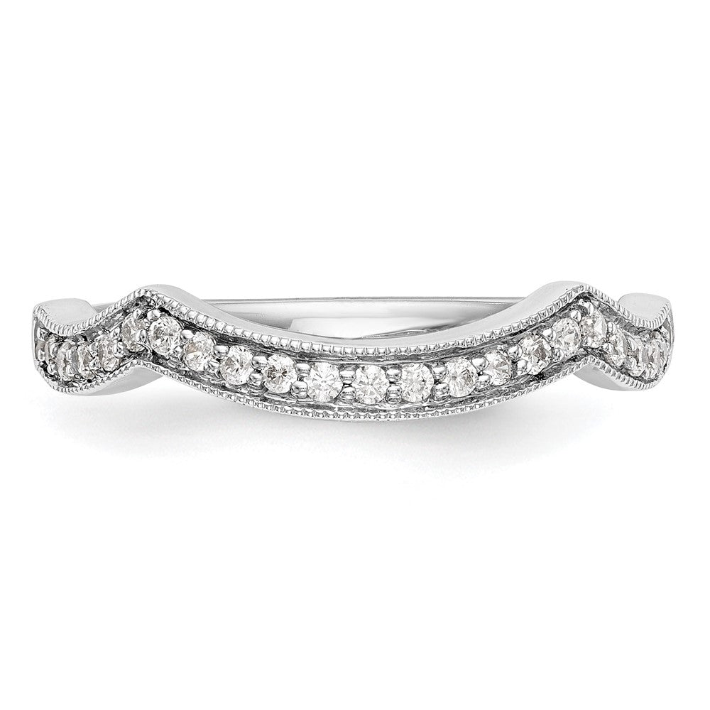 14K Weißgold Diamant-Trauring