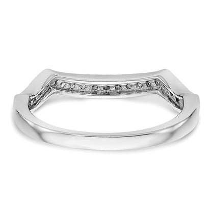 14K Weißgold Diamant-Trauring