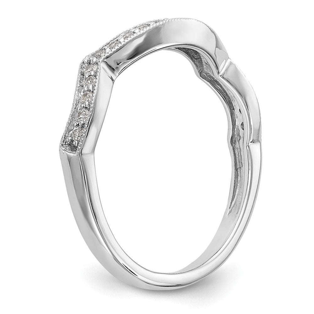 14K Weißgold Diamant-Trauring