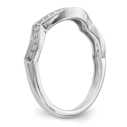 14K Weißgold Diamant-Trauring