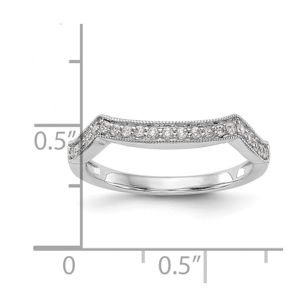 14K Weißgold Diamant-Trauring