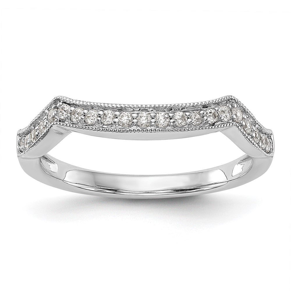 14K Weißgold Diamant-Trauring