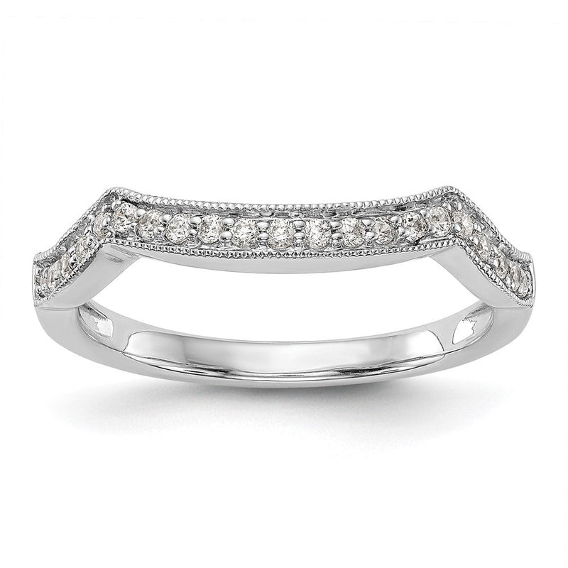 14K Weißgold Diamant-Trauring