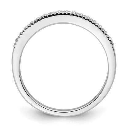 14K Weißgold Diamant-Trauring