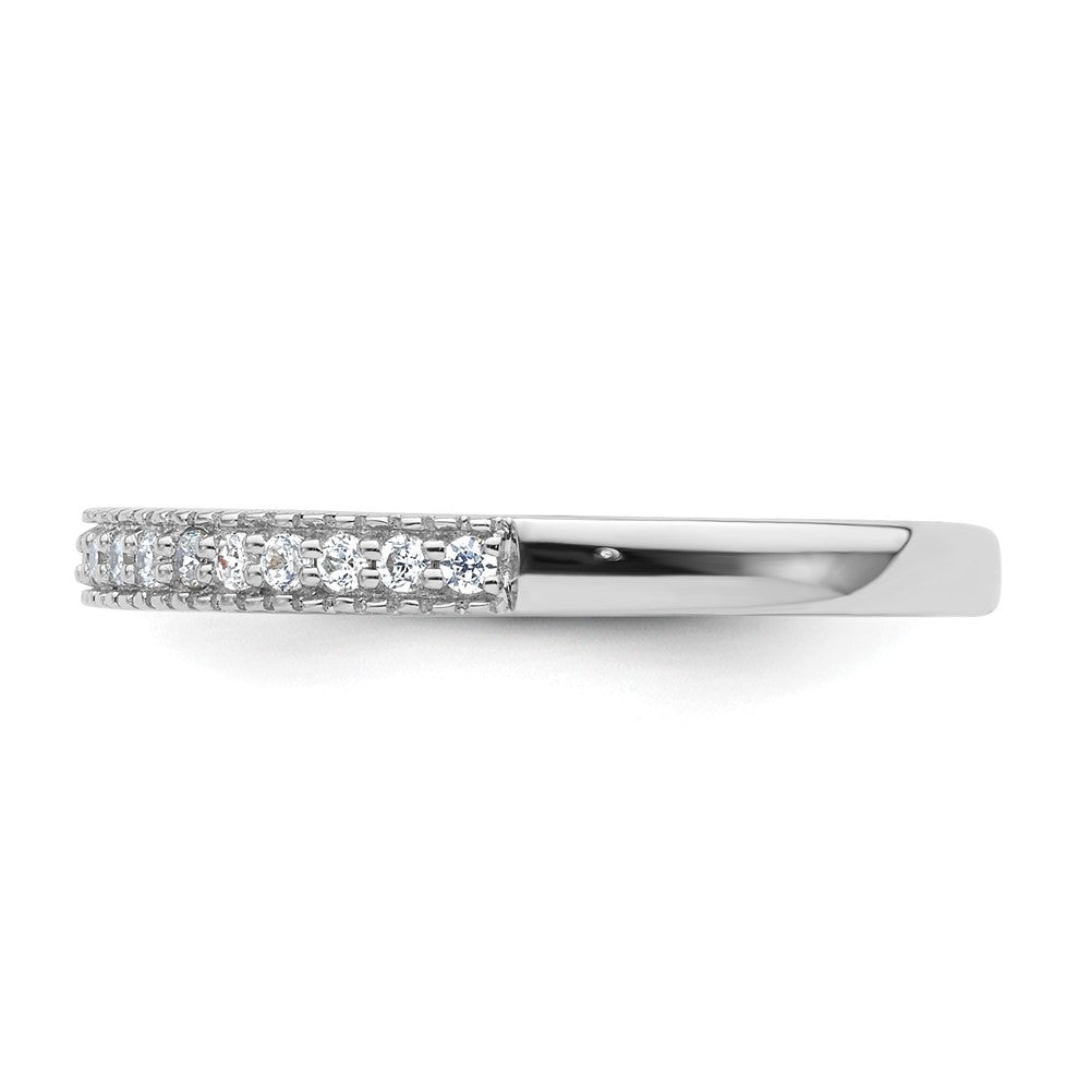 14K Weißgold Diamant-Trauring