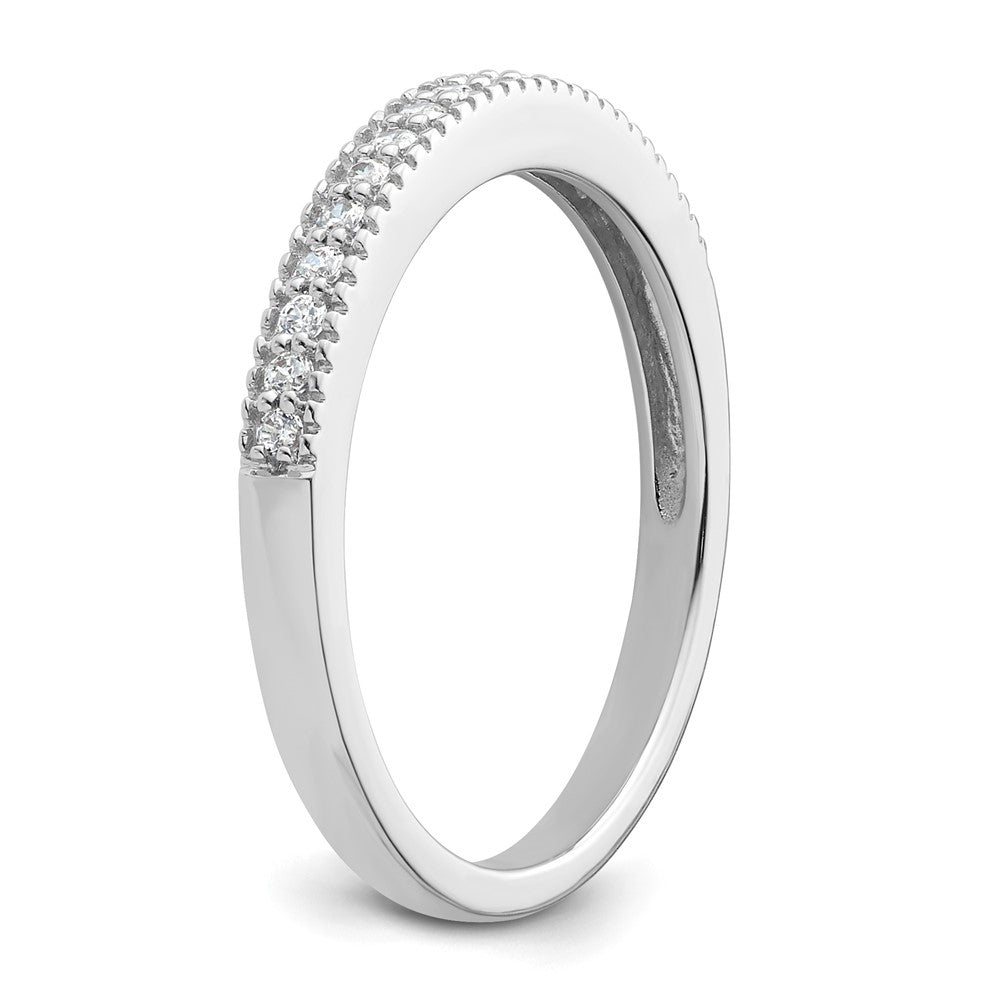14K Weißgold Diamant-Trauring