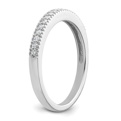 14K Weißgold Diamant-Trauring