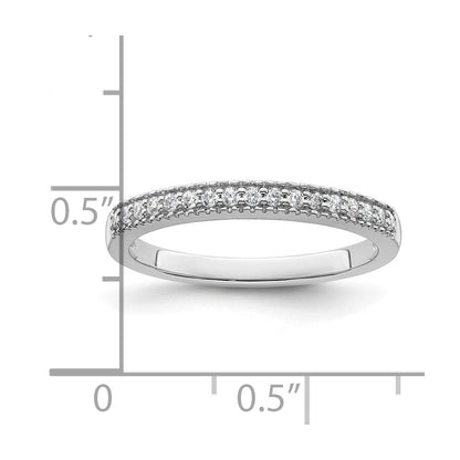 14K Weißgold Diamant-Trauring