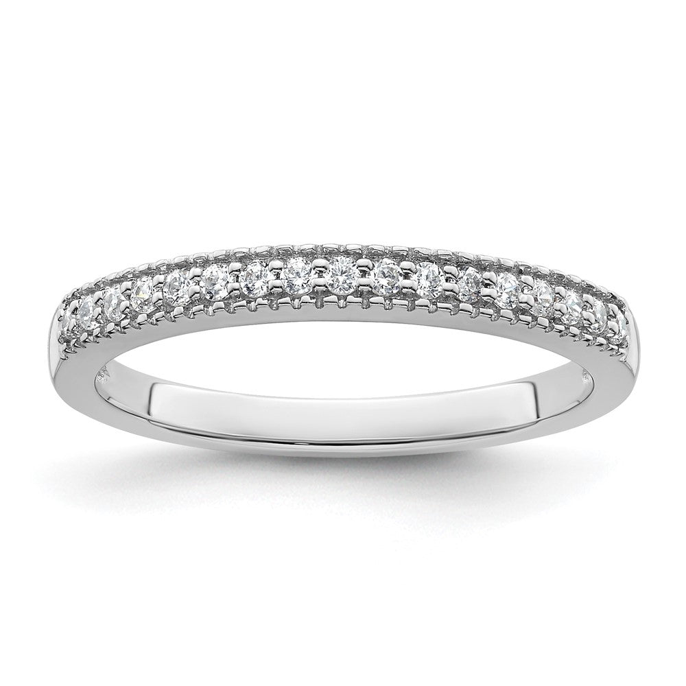 14K Weißgold Diamant-Trauring
