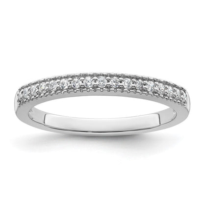14K Weißgold Diamant-Trauring
