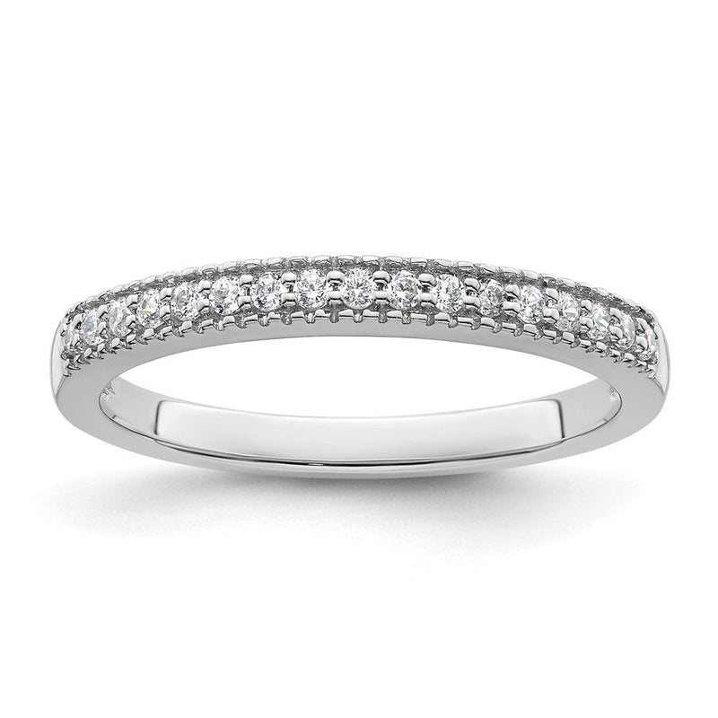 14K Weißgold Diamant-Trauring