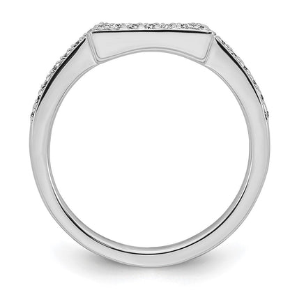 14K Weißgold Trauring mit natürlichen Diamanten