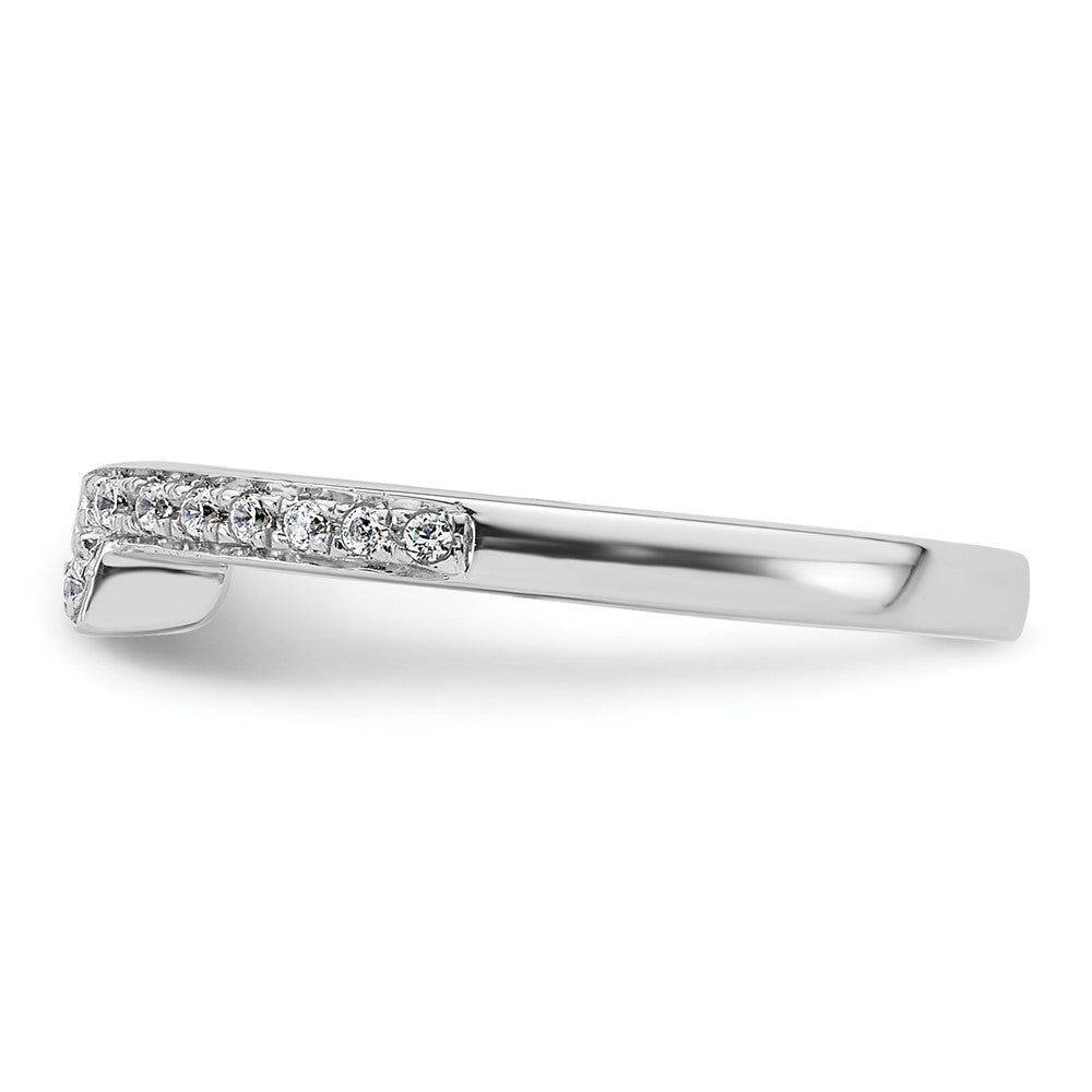 14K Weißgold Trauring mit natürlichen Diamanten