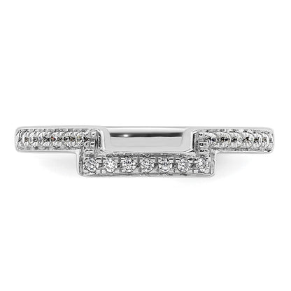 14K Weißgold Trauring mit natürlichen Diamanten