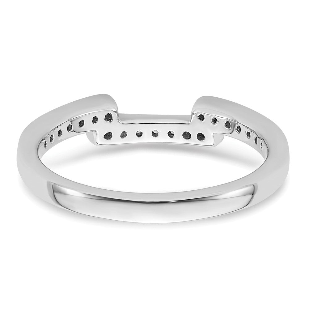14K Weißgold Trauring mit natürlichen Diamanten