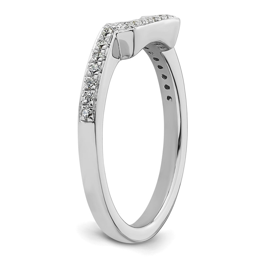 14K Weißgold Trauring mit natürlichen Diamanten
