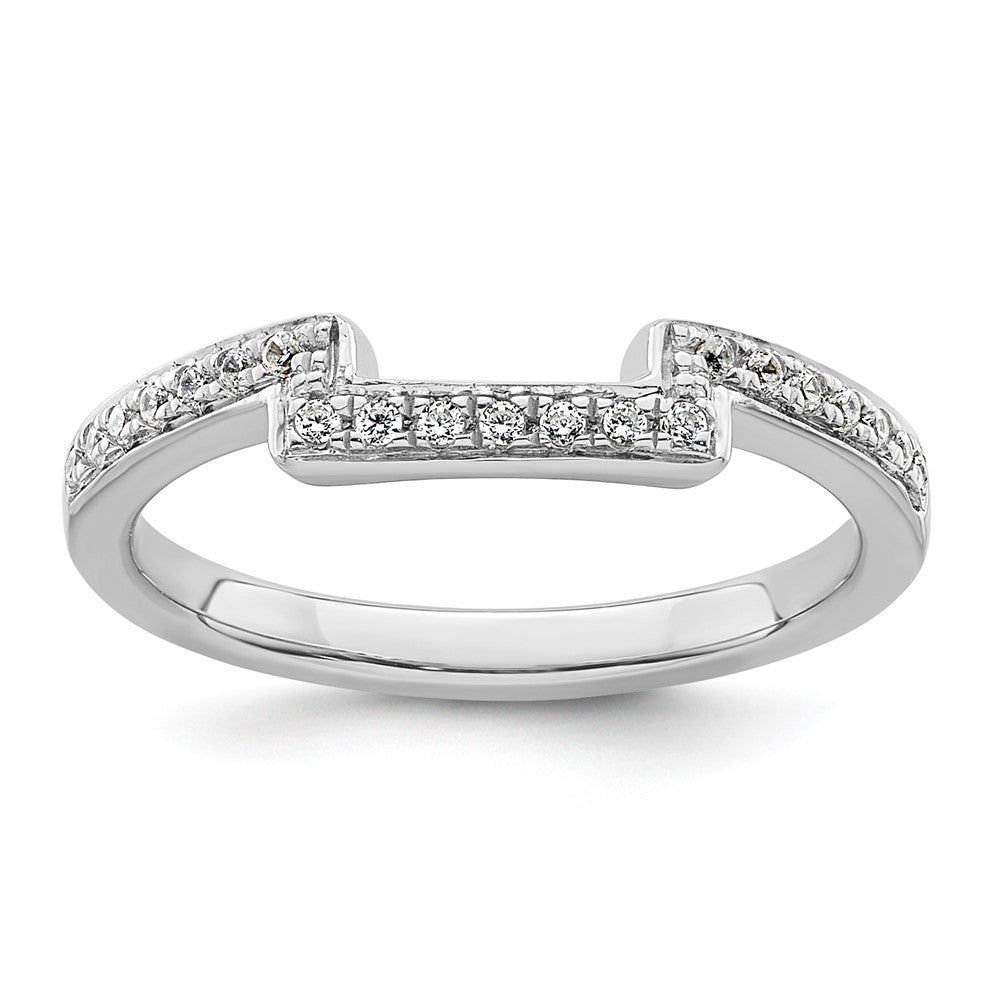 14K Weißgold Trauring mit natürlichen Diamanten