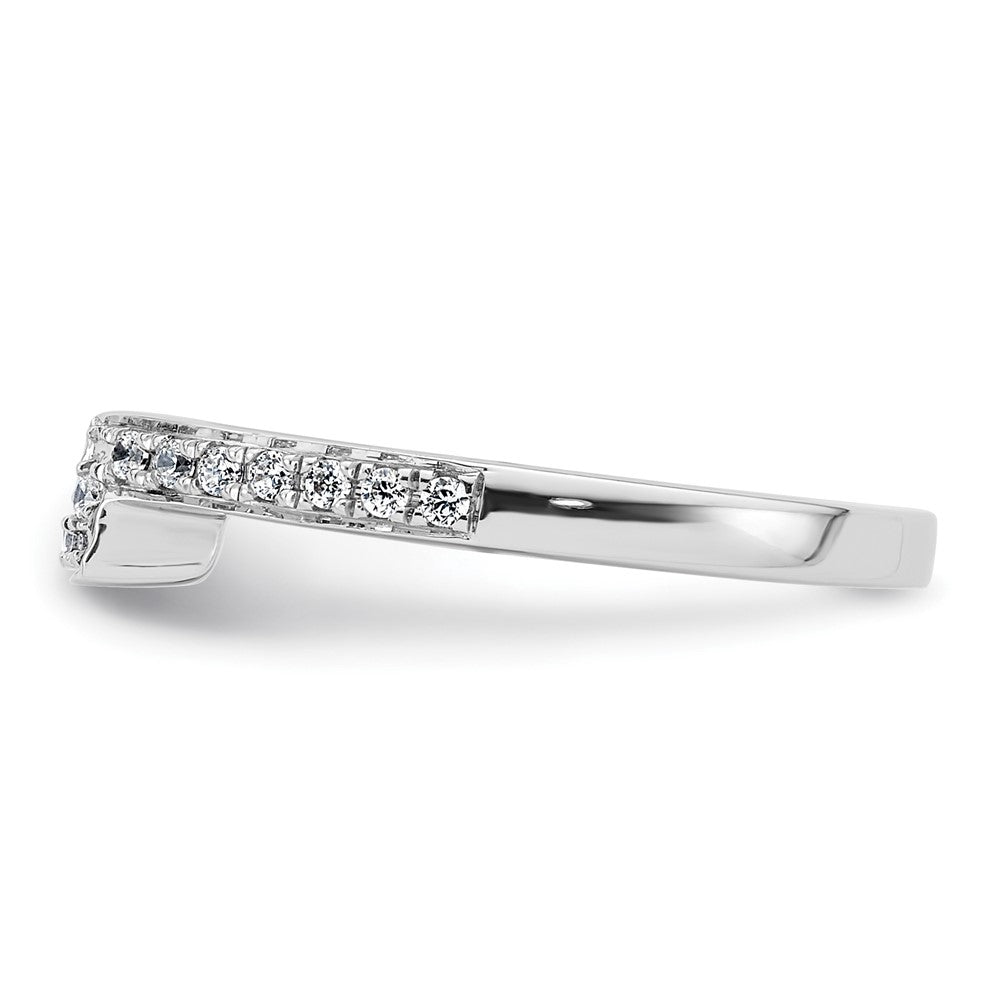 14K Weißgold Ehering mit natürlichen Diamanten