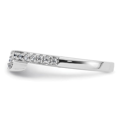 14K Weißgold Ehering mit natürlichen Diamanten
