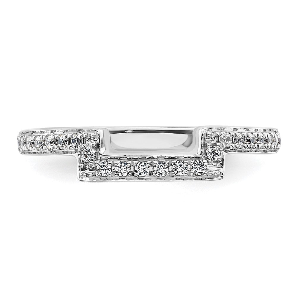14K Weißgold Ehering mit natürlichen Diamanten