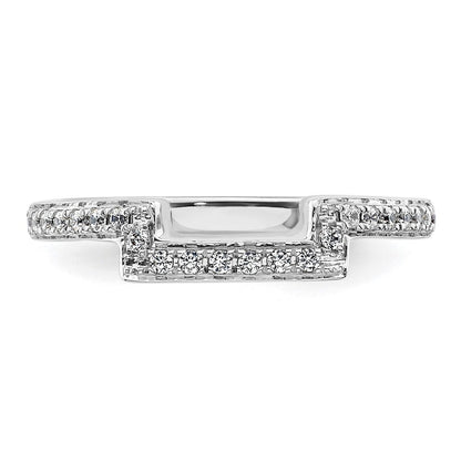 14K Weißgold Ehering mit natürlichen Diamanten