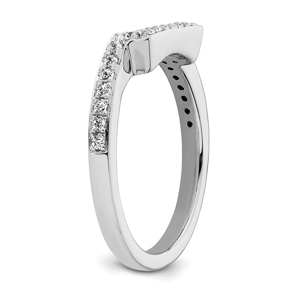 14K Weißgold Ehering mit natürlichen Diamanten
