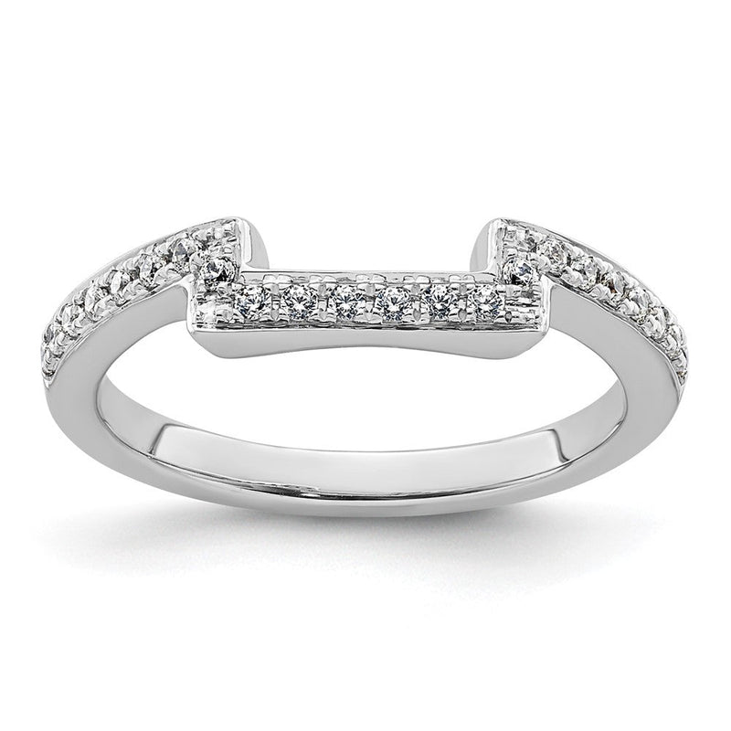 14K Weißgold Ehering mit natürlichen Diamanten