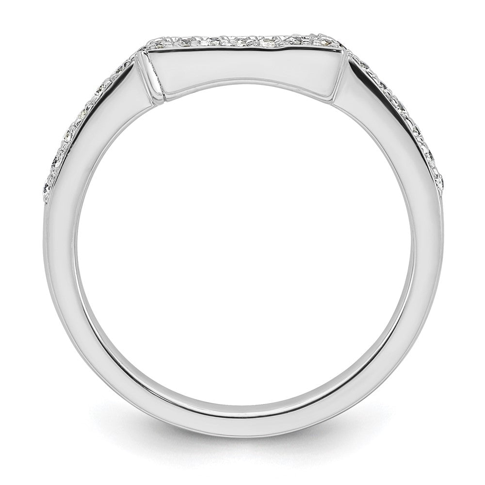 14K Weißgold Ehering mit natürlichen Diamanten