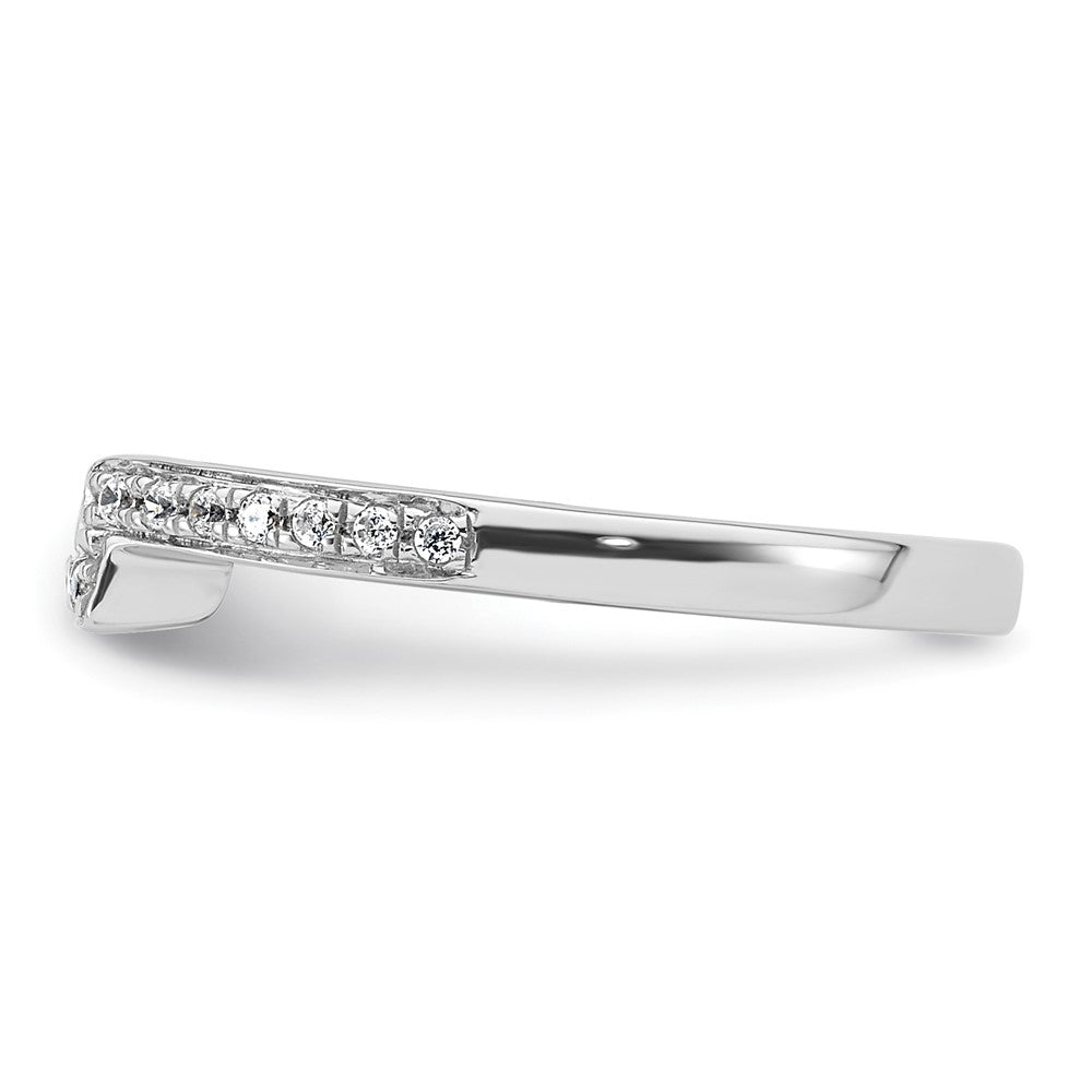 14K Weißgold Ehering mit natürlichen Diamanten