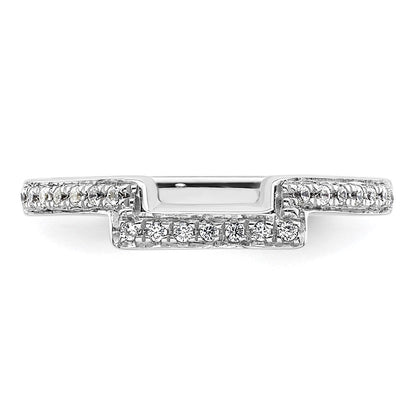 14K Weißgold Ehering mit natürlichen Diamanten