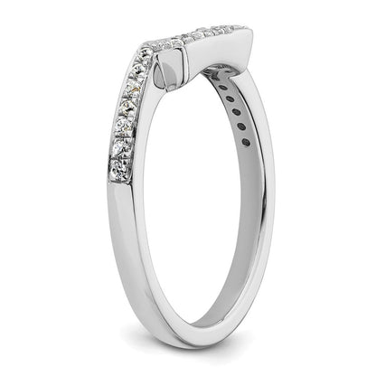 14K Weißgold Ehering mit natürlichen Diamanten