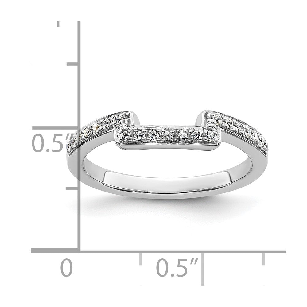 14K Weißgold Ehering mit natürlichen Diamanten