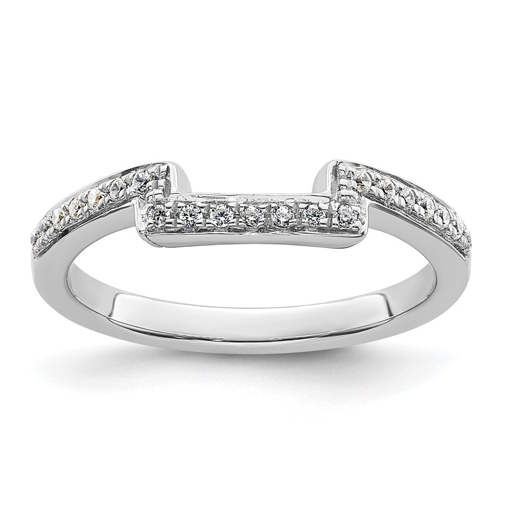 14K Weißgold Ehering mit natürlichen Diamanten
