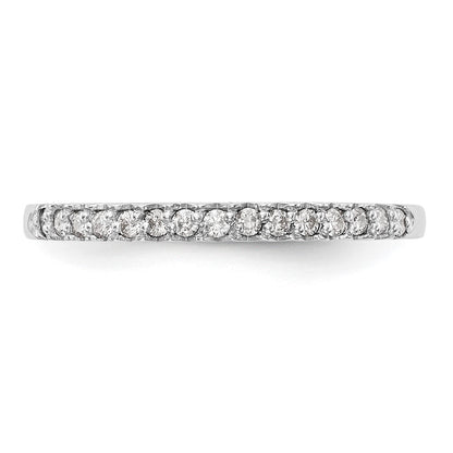 14K Weißgold Ehering mit natürlichen Diamanten