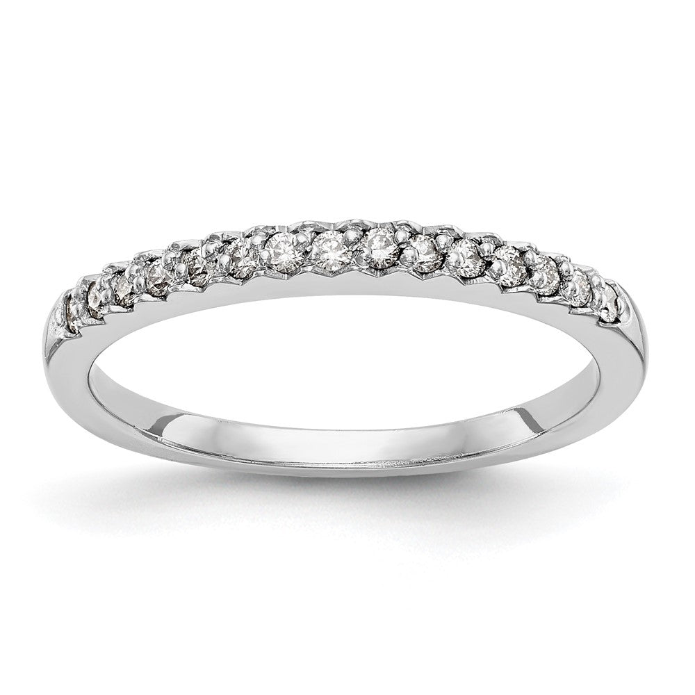 14K Weißgold Ehering mit natürlichen Diamanten