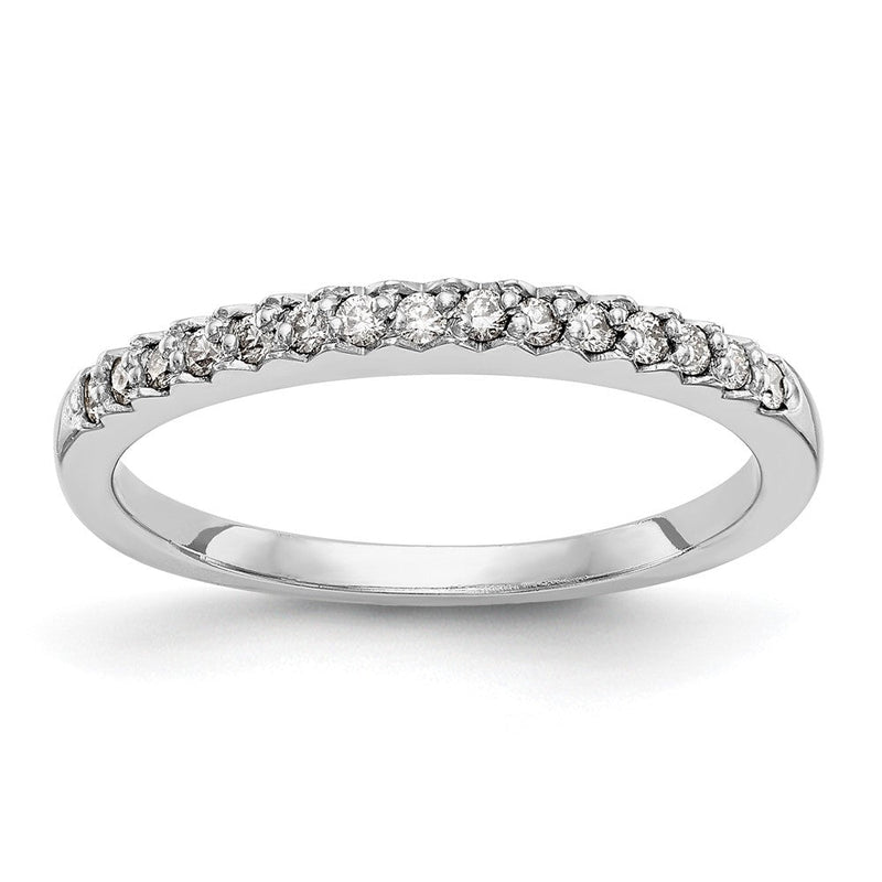 14K Weißgold Ehering mit natürlichen Diamanten